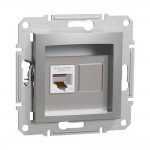 Розетка Schneider Asfora алюміній комп'ютерна RJ45 Cat. 5E ( EPH4300161 )