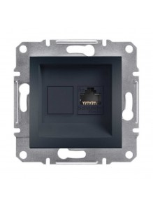 Розетка Schneider Asfora антрацит комп'ютерна RJ45 CAT. 5E