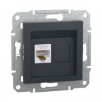 Розетка Schneider Asfora антрацит комп'ютерна RJ45 Cat.5E STP ( EPH5000171 )