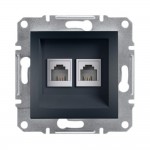 Розетка Schneider Asfora антрацит телефонная 2-я ( EPH4200171 ) Розетка Schneider Asfora антрацит телефонная 2-я ( EPH4200171 )
