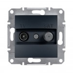 Розетка Schneider Asfora антрацит телевизионная TV-SAT конечная ( EPH3400171 ) Розетка Schneider Asfora антрацит телевизионная TV-SAT конечная ( EPH3400171 )