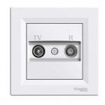 Розетка Schneider Asfora белая телевизионная TV/R проходная с рамкой ( EPH3300221 )