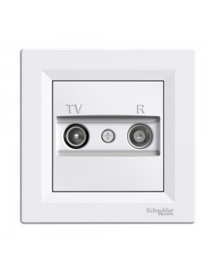 Розетка Schneider Asfora белая телевизионная TV/R конечная с рамкой