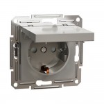Розетка Schneider Asfora бронза 1-на з заземленням та кришкою ( EPH3100169 )