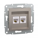 Розетка Schneider Asfora бронза комп'ютерна RJ45 Cat.5E 2-на ( EPH4400169 ) Розетка Schneider Asfora бронза комп'ютерна RJ45 Cat.5E 2-на ( EPH4400169 )