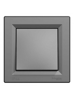 Выключатель Schneider Asfora антрацит 1кл IP44 с рамкой