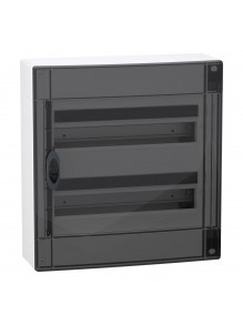 Бокс пластиковий Schneider PrismaSeT XS на  2x18 модулів накладний димчасті двері IP40