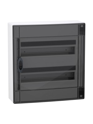 Бокс пластиковий Schneider PrismaSeT XS на  2x18 модулів накладний димчасті двері IP40