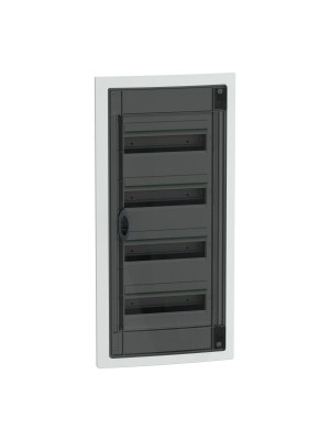 Бокс пластиковый Schneider PrismaSeT XS на 4x13 модулей врезной дымчатые двери IP40