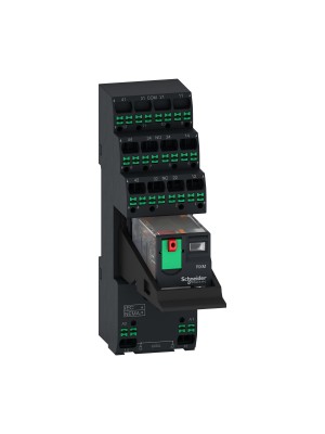 Реле проміжне Schneider RXM 2CO AC 230В 10A + цоколь пружин