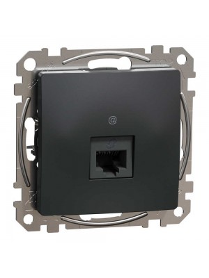 Розетка Schneider Sedna Design чорна 1-на RJ-45 5e без рамки