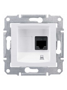 Розетка Schneider Sedna біла 1-на RJ-45 5e без рамки