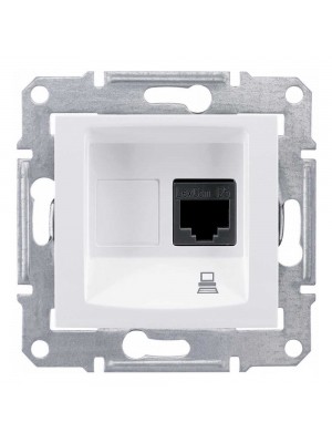 Розетка Schneider Sedna біла 1-на RJ-45 5e без рамки
