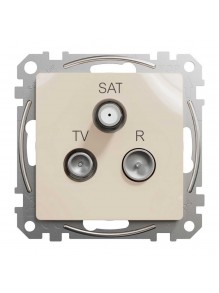 Розетка Schneider Sedna Design бежевая телевизионная R/TV/SAT конечная 4дБ