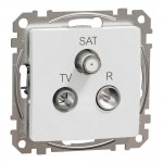 Розетка Schneider Sedna Design белая телевизионная R/TV/SAT конечная 4дБ ( SDD111481 )