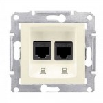 Розетка Schneider Sedna слоновая кость2-я RJ-45 5e без рамки ( SDN4400123 )