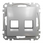 Центральна плата Schneider Sedna Design алюміній 2-на RJ45 ( SDD113444C )