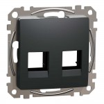 Центральна плата Schneider Sedna Design чорна 2-на RJ45 ( SDD114444C )