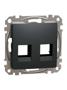 Центральна плата Schneider Sedna Design чорна 2-на RJ45