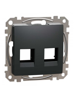 Центральна плата Schneider Sedna Design чорна 2-на RJ45