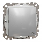 Вимикач Schneider Sedna Design алюміній 1кл IP44 ( SDD213101 )