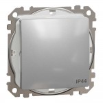 Вимикач Schneider Sedna Design алюміній 1кл прохідний IP44 ( SDD213106 )