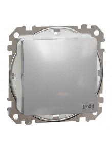 Вимикач Schneider Sedna Design алюміній 1кл прохідний IP44