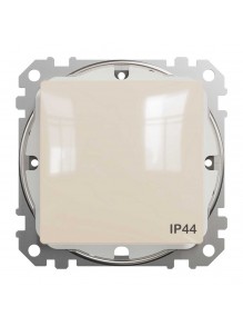 Вимикач Schneider Sedna Design бежевий 1кл IP44