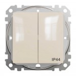 Вимикач Schneider Sedna Design бежевий 2кл IP44 ( SDD212105 ) Вимикач Schneider Sedna Design бежевий 2кл IP44 ( SDD212105 )