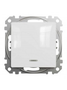 Вимикач Schneider Sedna Design білий 1кл з підсвіткою