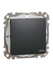 Вимикач Schneider Sedna Design чорний 1кл IP44