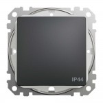 Вимикач Schneider Sedna Design чорний 1кл прохідний IP44 ( SDD214106 )