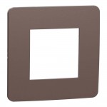Рамка Schneider Unica Studio шоколад / белая 1-на ( NU280216 ) Рамка Schneider Unica Studio шоколад / белая 1-на ( NU280216 )