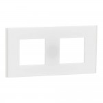 Рамка Schneider Deco Material матовий білий 2-на ( NU600479 ) Рамка Schneider Deco Material матовий білий 2-на ( NU600479 )