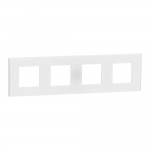 Рамка Schneider Deco Material матовий білий 4-на ( NU600879 ) Рамка Schneider Deco Material матовий білий 4-на ( NU600879 )