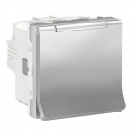 Розетка Schneider Unica NEW алюминий 1-я с заземлением с крышкой ( NU303730TA ) Розетка Schneider Unica NEW алюминий 1-я с заземлением с крышкой ( NU303730TA )