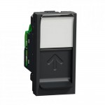 Розетка Schneider Unica NEW антрацит 1-я 1 модуль RJ-45 UTP 5e ( NU341054 )