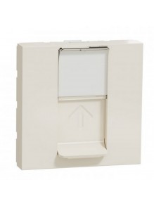 Розетка Schneider Unica NEW слоновая кость 1-я 2 модуля RJ-45 UTP 5e