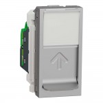 Розетка Schneider Unica NEW алюминий компьютерная RJ45 Cat. 5e UTP 1 мод ( NU341030 )