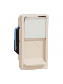 Розетка Schneider Unica NEW бежевая компьютерная RJ45 Cat. 5e UTP 1 модуль