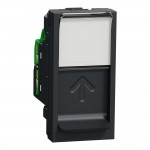 Розетка Schneider Unica NEW антрацит компьютерная RJ45 Cat. 6 STP 1 мод (NU341654)