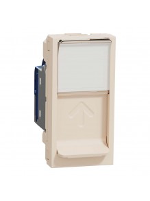 Розетка Schneider Unica NEW бежевая компьютерная RJ45 Cat. 6 STP 1 мод.