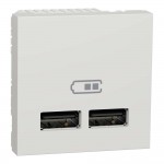 Розетка Schneider Unica NEW біла USB 2-на 2.1А ( NU341818 )