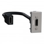 Розетка Schneider Unica NEW алюминий HDMI 1 мод ( NU343030 ) Розетка Schneider Unica NEW алюминий HDMI 1 мод ( NU343030 )