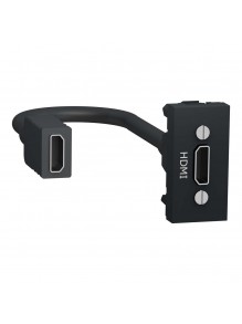 Розетка Schneider Unica NEW антрацит HDMI 1 мод
