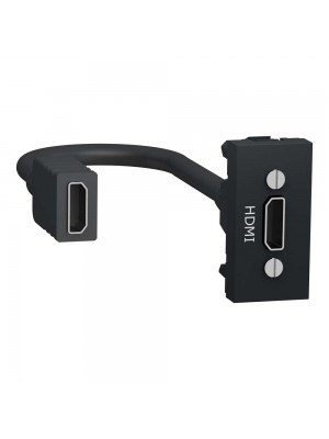 Розетка Schneider Unica NEW антрацит HDMI 1 мод