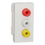 Розетка Schneider Unica NEW белая 3 RCA 1 мод ( NU343118 ) Розетка Schneider Unica NEW белая 3 RCA 1 мод ( NU343118 )