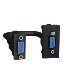 Розетка Schneider Unica NEW антрацит HD15 female (VGA) 1 модуль