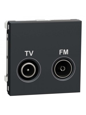 Розетка Schneider Unica NEW антрацит телевизионная TV/R
