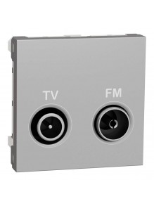 Розетка Schneider Unica NEW алюминий телевизионная TV/R